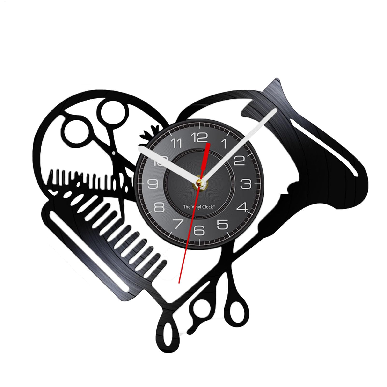 Horloge murale salon de coiffure lumineuse et totalement silencieuse