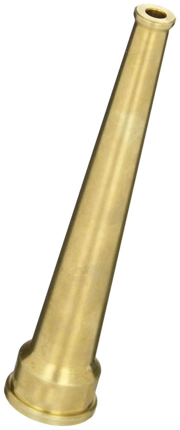 Dixon Valve & Coupling BN6 Brass Fire Equipment, Plain Hose Nozzle, 3/4" GHT, 6" Length, 1/4" Orifice
