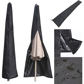 Amazon Com Allomn Outdoor Patio Umbrella Cover Waterproof And Uv Protection Fabric Parasol Cover For 9 11 Feet Garden Yard Balcony Umbrellas Garden Outdoor