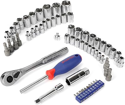 WORKPRO WP202566 1/4'’ 3/8’’ Metrik/İnç 63 Parça Cr-V Profesyonel Lokma Takımı