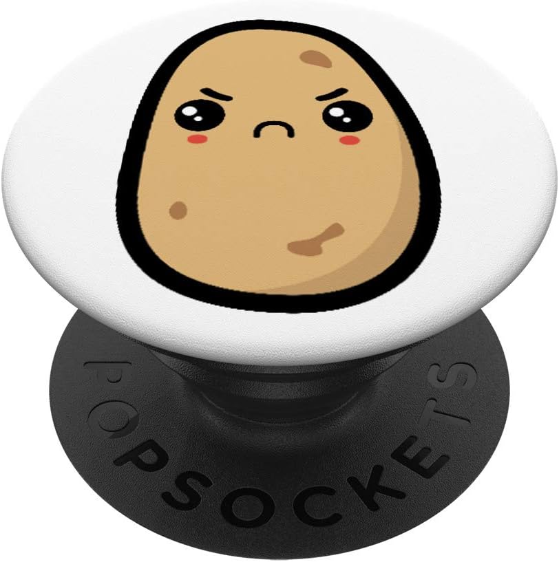 Funny Kawaii Potato Emoji PopSockets PopGrip: Swappable Grip for Phones & Tablets