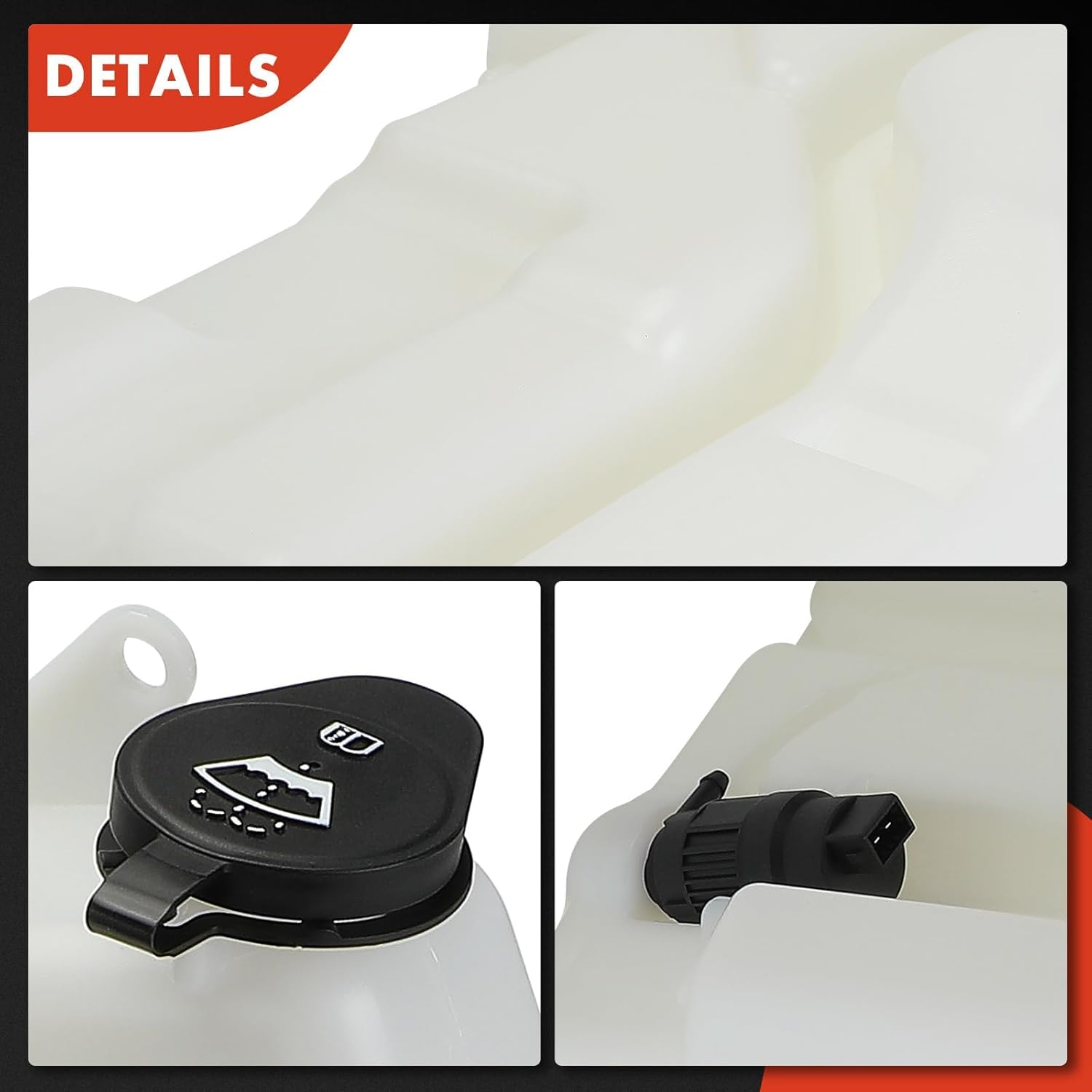 A-Premium Engine Coolant Overflow Recovery Reservoir Tank with Cap and Hose Compatible with Dodge Dakota 2007-2010 & Mitsubishi Raider 2008-2009 & Ram Dakota 2011, 3.7L 4.7L