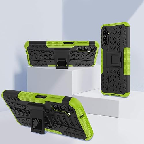 Miniatura 8 de Funda para Samsung Galaxy A14 4G5G con 2 protectores de pantalla, grado militar, a prueba de golpes, resistente, resistente, con función atril para