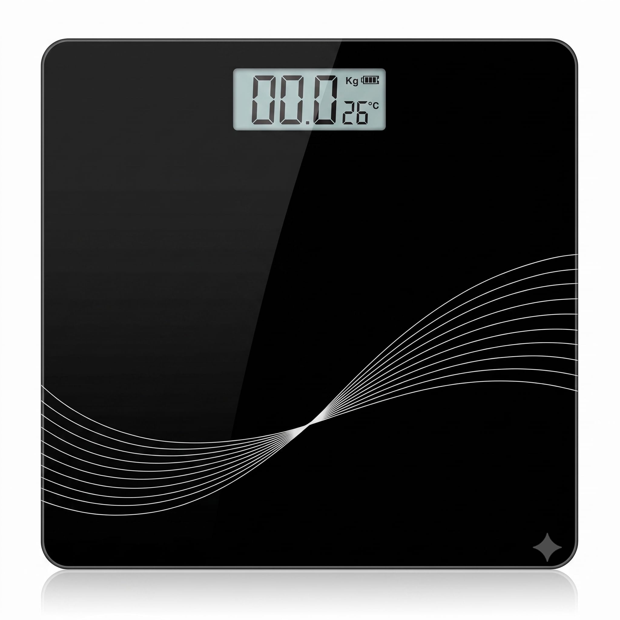 Digital Weight Machine–Tempered Glass, LCD Display,180kg, Anti-Skid,Auto-On/Off,High Precision Sensors, Easy Unit Conversion Body Weight Machine for Everywhere Use (Wave Design)-image-36