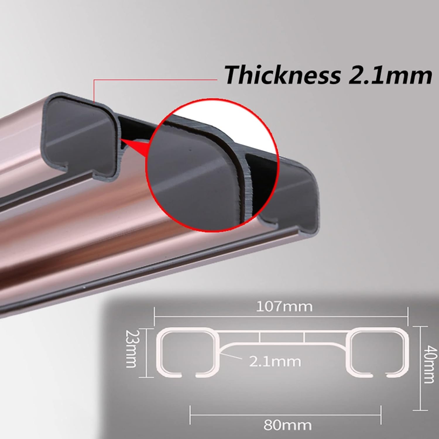 Ceiling Curtain Rails System For Room Divider Home Bunk Bed RV Bay Window - Heavy-duty Conjoined Double Track, 1m~5m