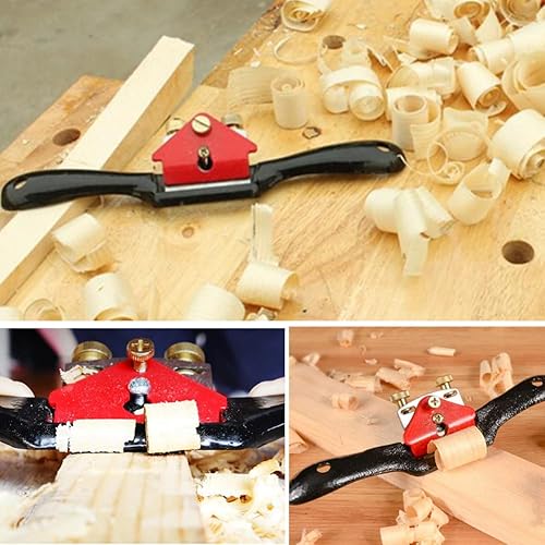 Miniatura 7 de ATPCOOK - Plano de radios ajustables de 10 pulgadas con base plana, hoja de metal para madera, herramienta de mano para carpintería