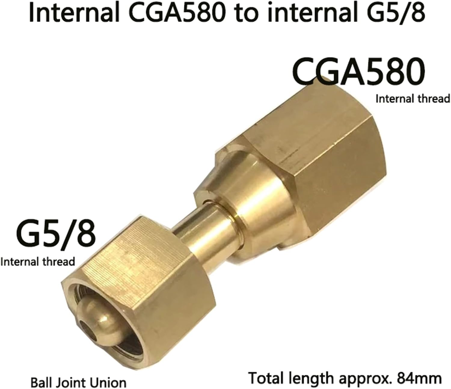 CGA580-G5/8 Conversion Connector Internal Thread Cylinder Pressure Reducing Valve Intake Converter CGA540(CGA580-G5/8)