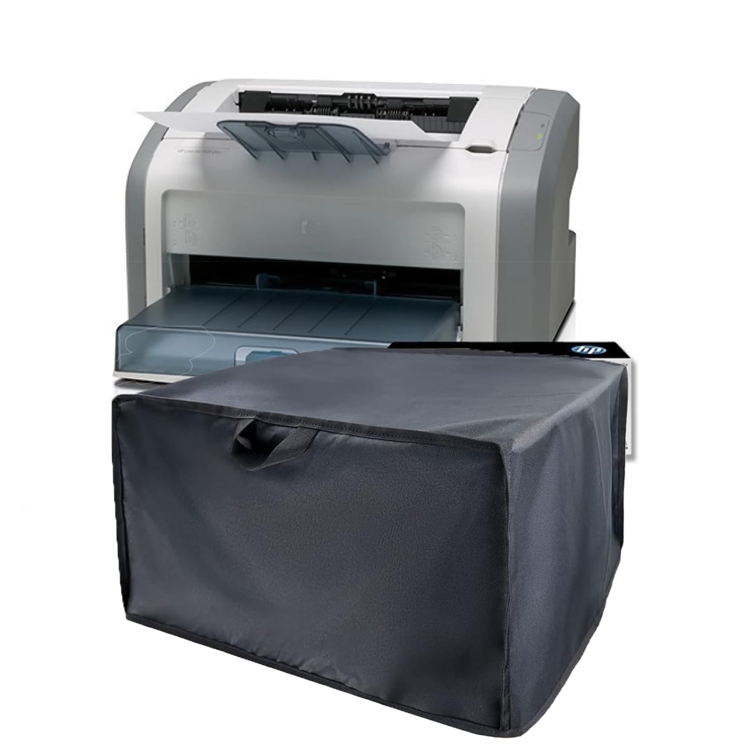 Printer Dust Cover Compatible for HP LaserJet 1020 Plus,Premium Nylon, Water-Resistant, Durable, Anti-Static Protection for Home & Office Printers (Dorca)- Black