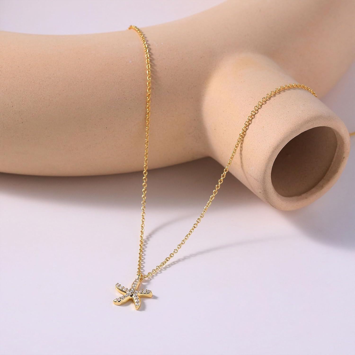 HANLI 14K Gold Plated Necklaces for Women - Dainty Butterfly, Star of David, Moon and Star, Sun, Lotus, Infinity, Hummingbird, Bee,Boots,Chill,Sunflower Pendant Designs - Elegant Jewelry for Women - Image 5