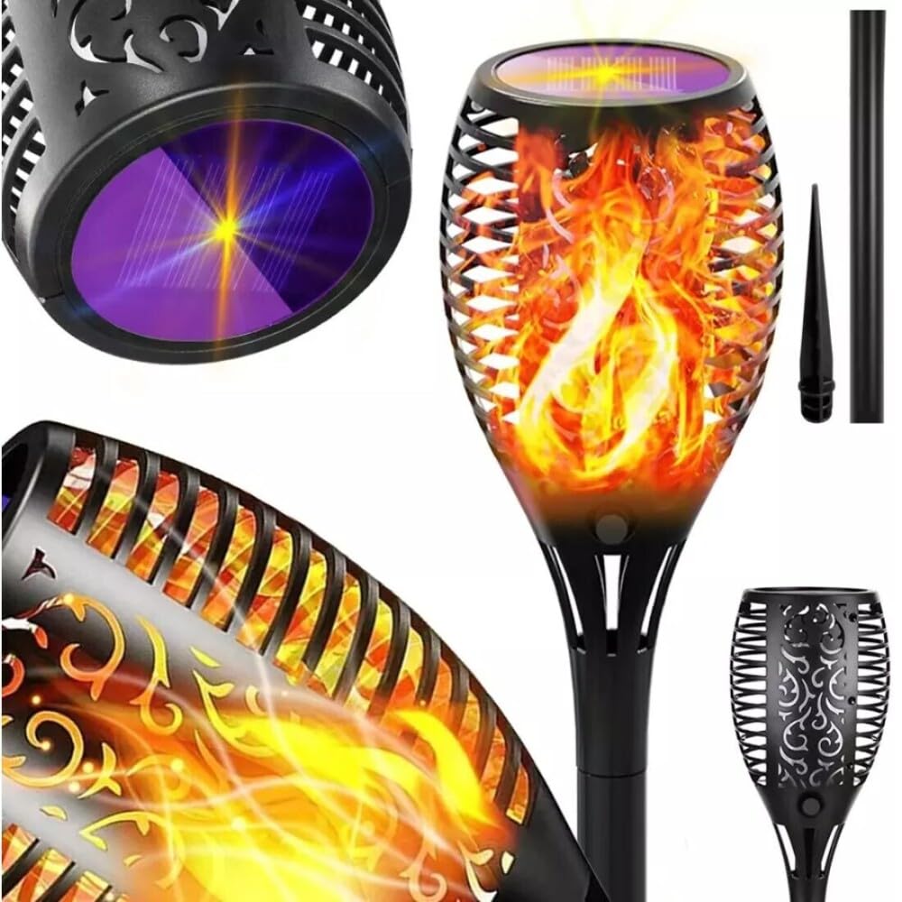 1 Pack 33 Led Big Solar Flame Outdoor Lights with Flickering Flame: Perfect for Garden Decor, Pathways, and Patios, Automatic On/Off Functionality (B0CWDN6Z2X) Amazon Price History, Amazon Price Tracker