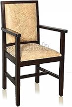 WOODLAB Furniture Sheesham Wood Armchairs Outdoor Sofa Chairs for Living Room Dining Chair for Home (Walnut Finish)