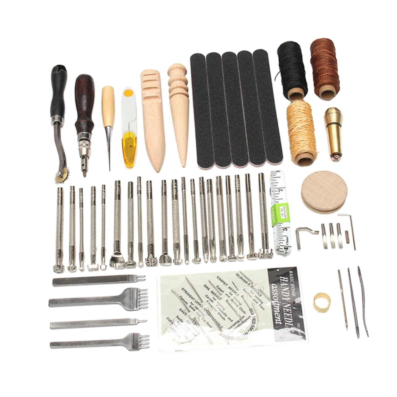 Kit de Herramientas 59 Piezas, para Artesanía en Cuero Diy