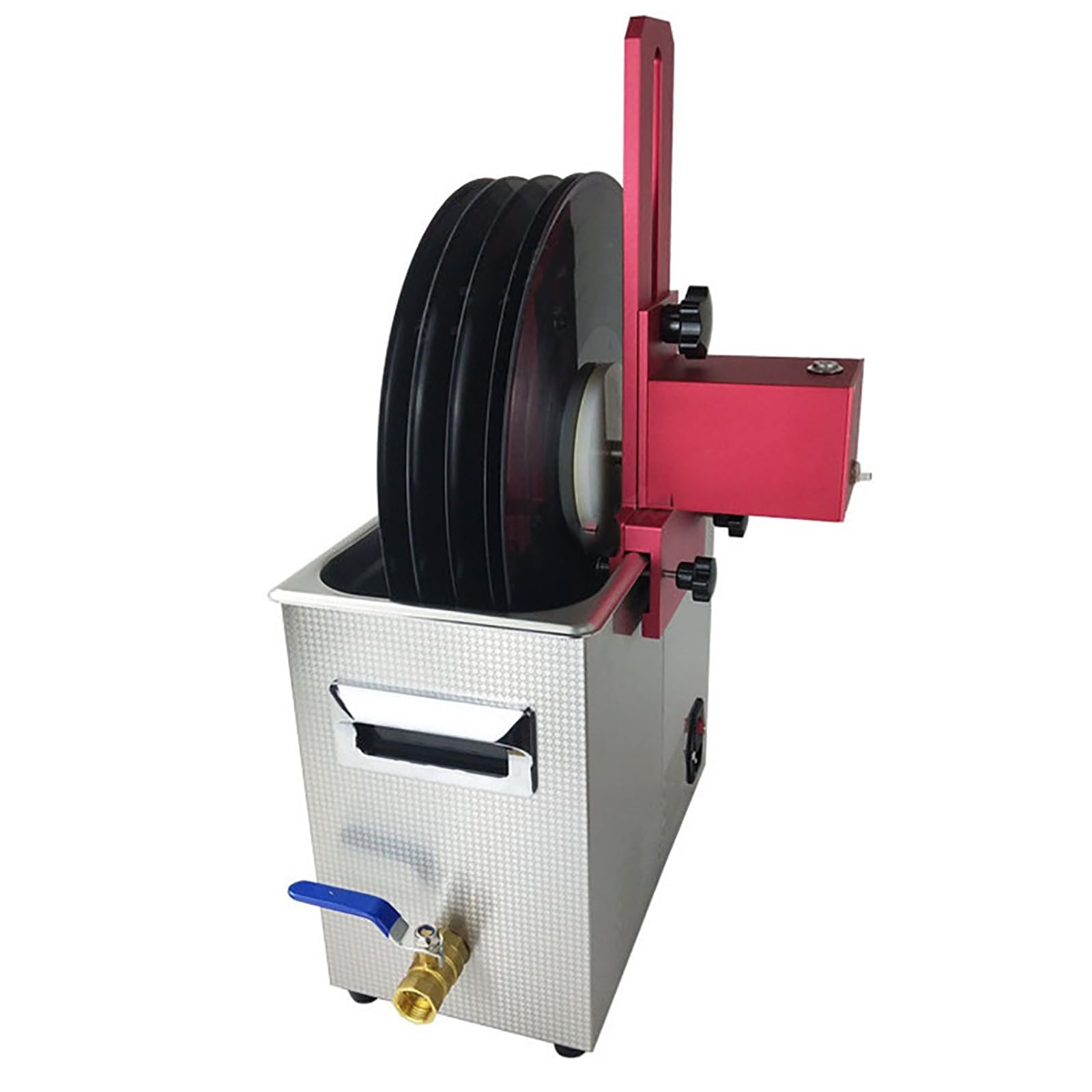 Soportes eléctricos para Limpieza de Discos de Vinilo, 1-5 Discos por Lote, Secado automático descendente, rotación automática eléctrica, para Limpiador ultrasónico de 6 litros (Solo Soporte) Dorado