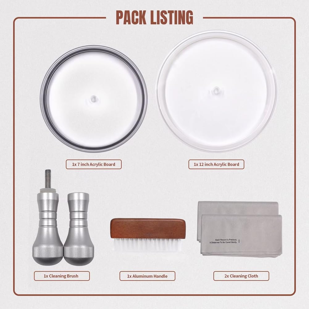 Etichetta Saver 5 in 1 Set di Pulizia Impermeabile Record Strumento Pulito Album LP Vinil Protector Cleaning Care Clip Kit