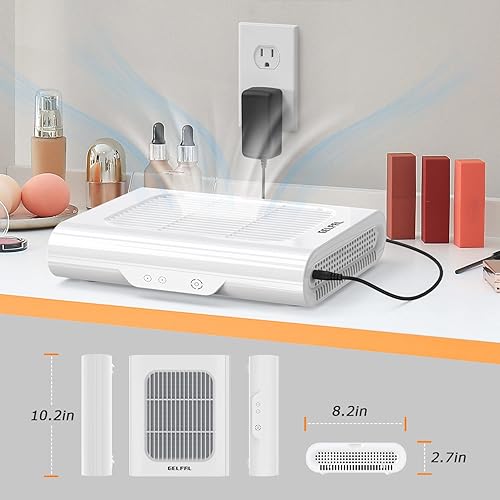 Miniatura 3 de Colector profesional de polvo de uñas, colector de polvo de uñas ajustable para uñas acrílicas, ventilador eléctrico de uñas, bajo ruido, colector