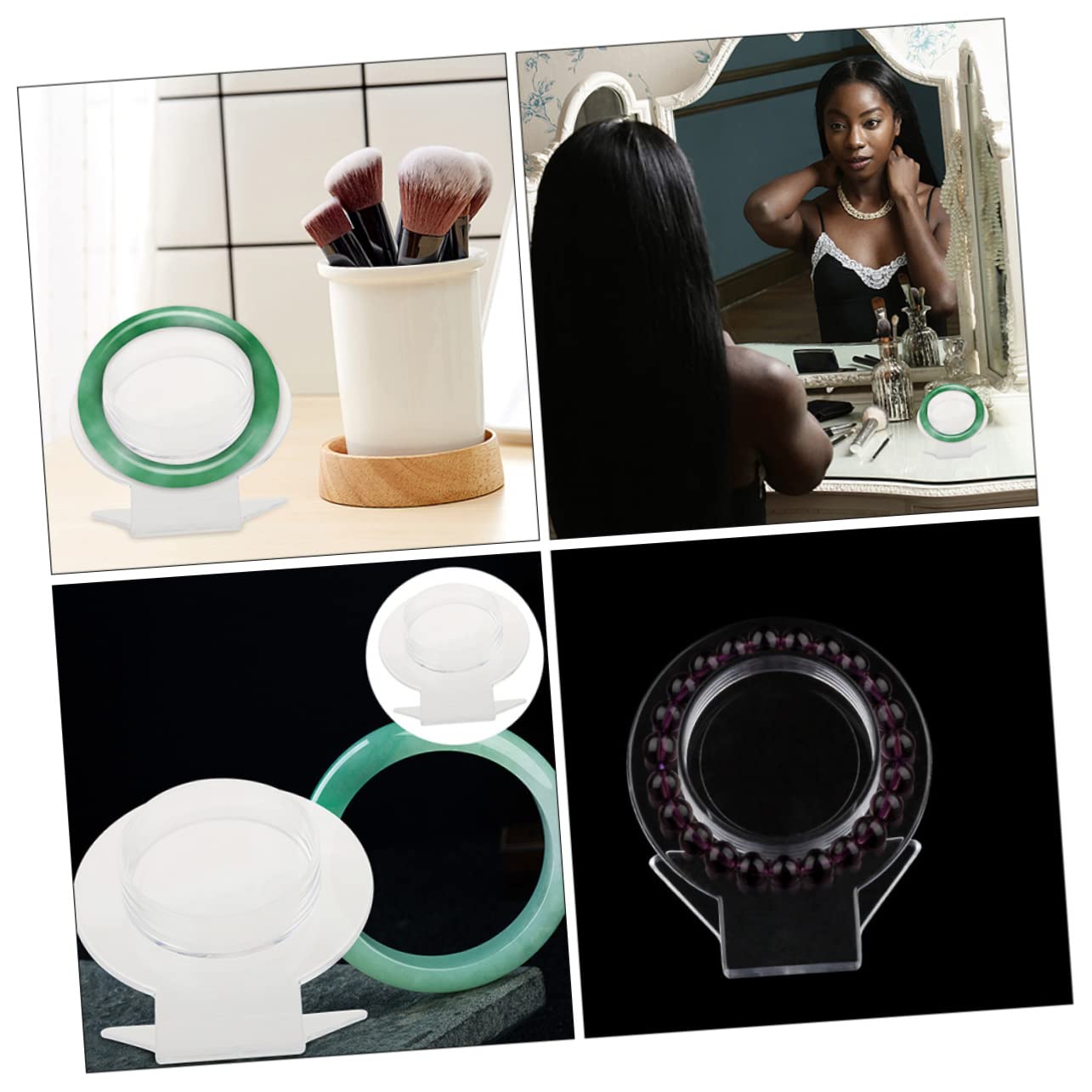 DIKACA Transparenter Schmuckständer Hand Design | 21,7cm Armband & Ring Halter