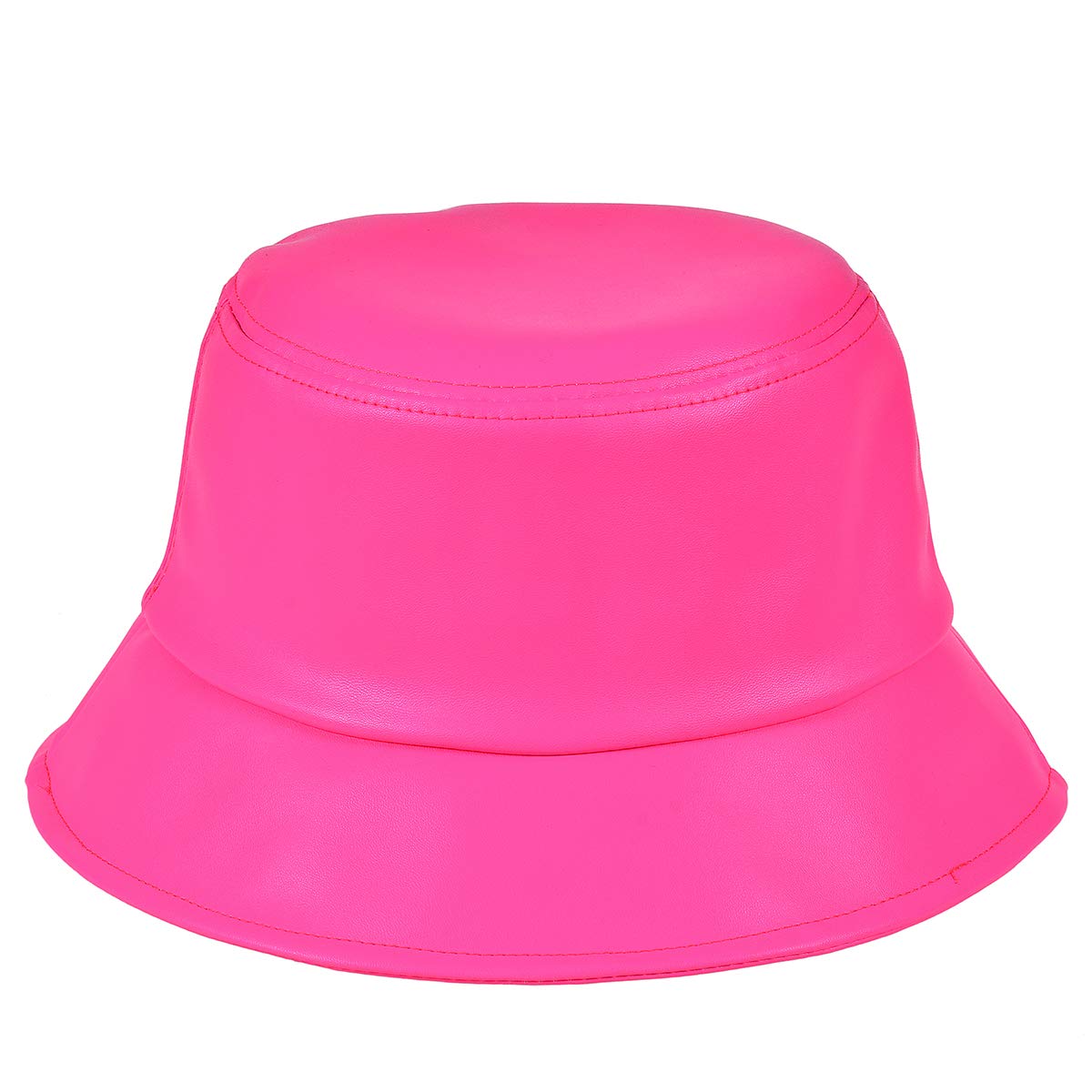 Cherry-On-Top Men's Neon Pink Bucket Hat Bucket Hats Bucket Hats Wo Water Resistant Bucket Hat Pu