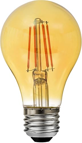 Miniatura 2 de SYLVANIA - Bombilla LED vintage A19, equivalente a 40 W, eficiencia de 4.5 W, 13 años, 380 lúmenes, regulable, brillo ámbar, 1 paquete (75347)