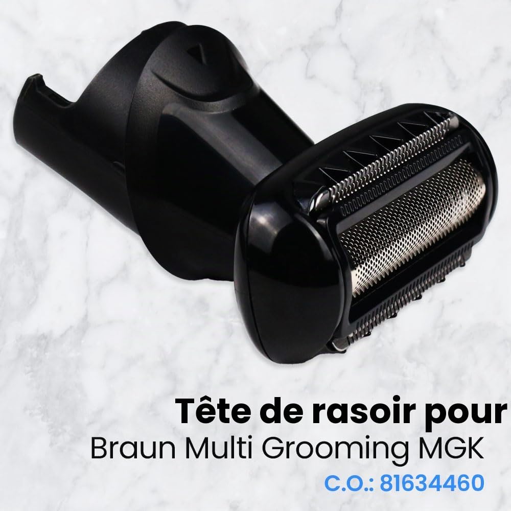 Anakel Home Tête de Rechange pour Rasoir Électrique pour Homme 81634460 Compatible avec Braun Multi Grooming Body Shaver MGK3080, 5515, 5541 et 5544