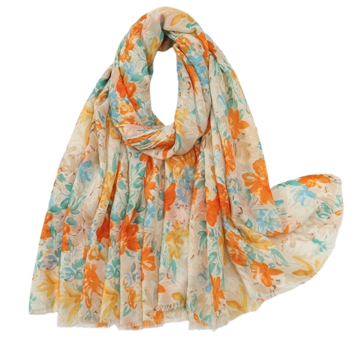 sciarpe, Sciarpa avvolgente in poliestere unisex multicolore 180x90 cm