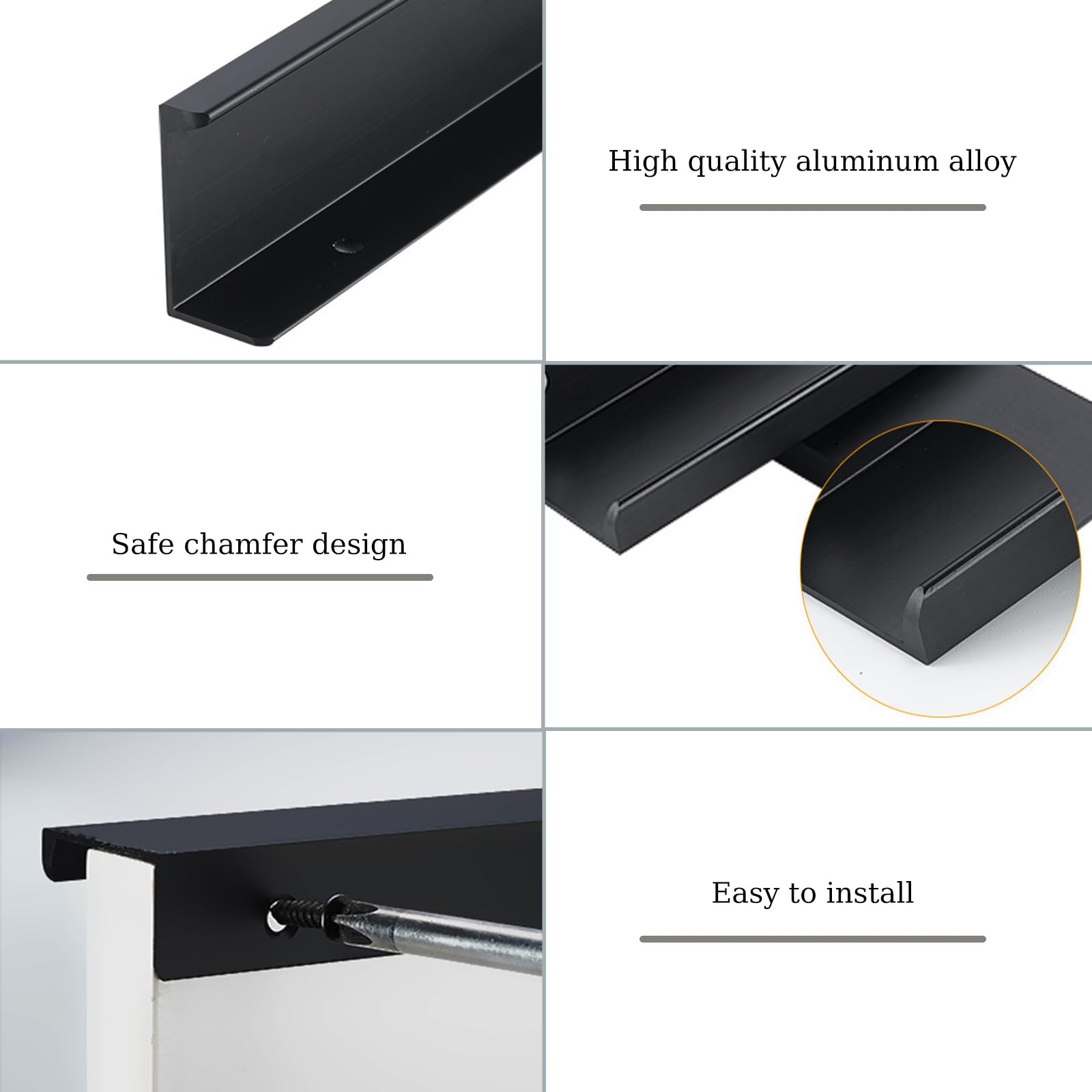 6 Maniglie Nascoste Per Mobili In Alluminio - Profilo A L Per Armadi, Cassetti E Cucina, 15cm - Foto 14