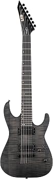 ESP LTD M-207B DX 7-string Electric Guitar - See-thru Black Satin