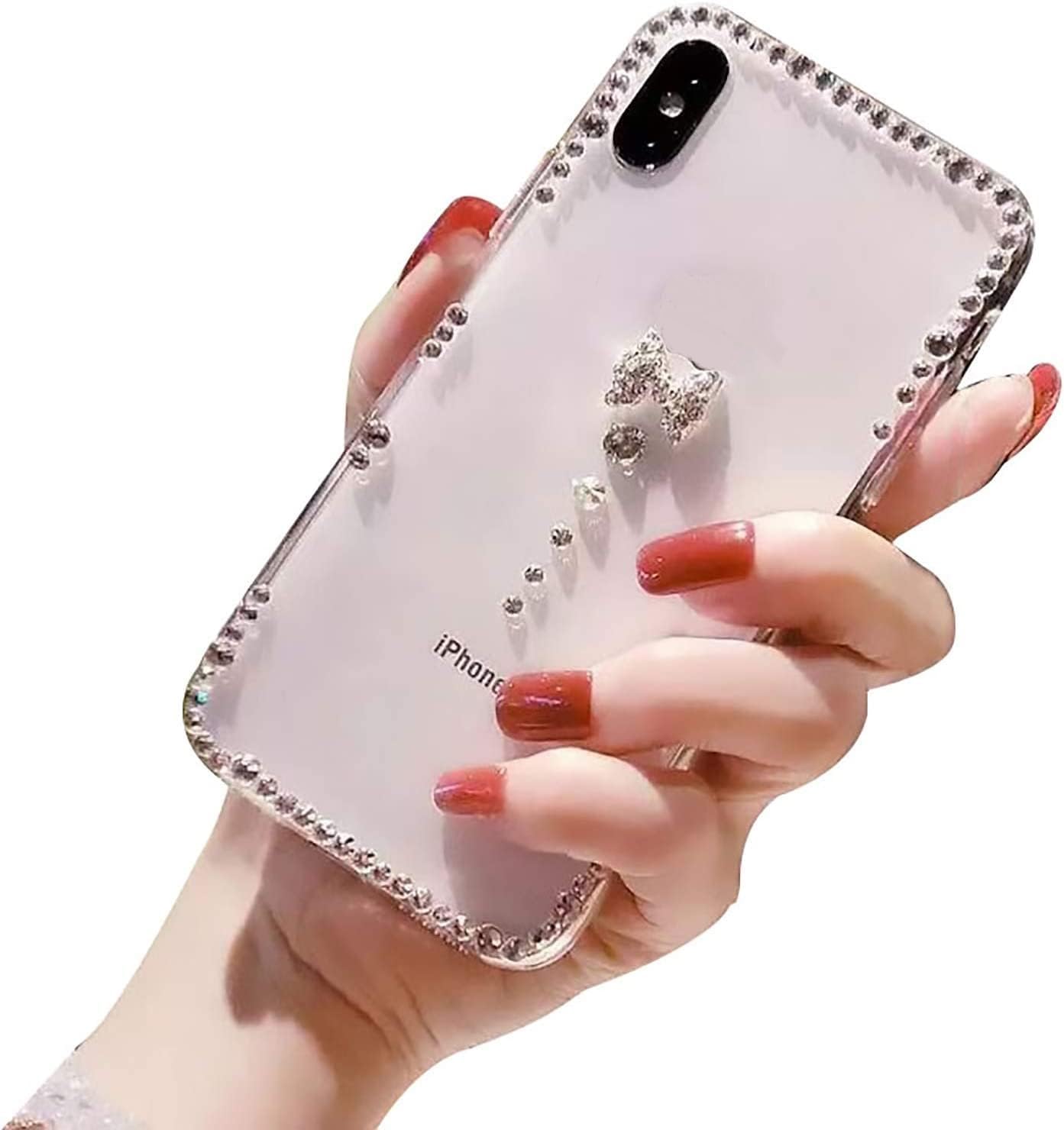 LCHDA Bling Diamond Case for Samsung Galaxy S25 FE, Glitter Clear Crystal Bright Full Diamonds Luxury Sparkle Rhinestone Bumper Women Girls Protective Phone Case Cover - White