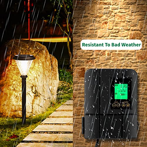 Solaroxy 120W Toroidal Core Landscape Lighting Transformer With Timer And Sensor, 120V Ac To 12V Ac, Outdoor Low Voltage Light Transformer For Garden Lights, Lawn Lights, Pathway Lights #TOP4