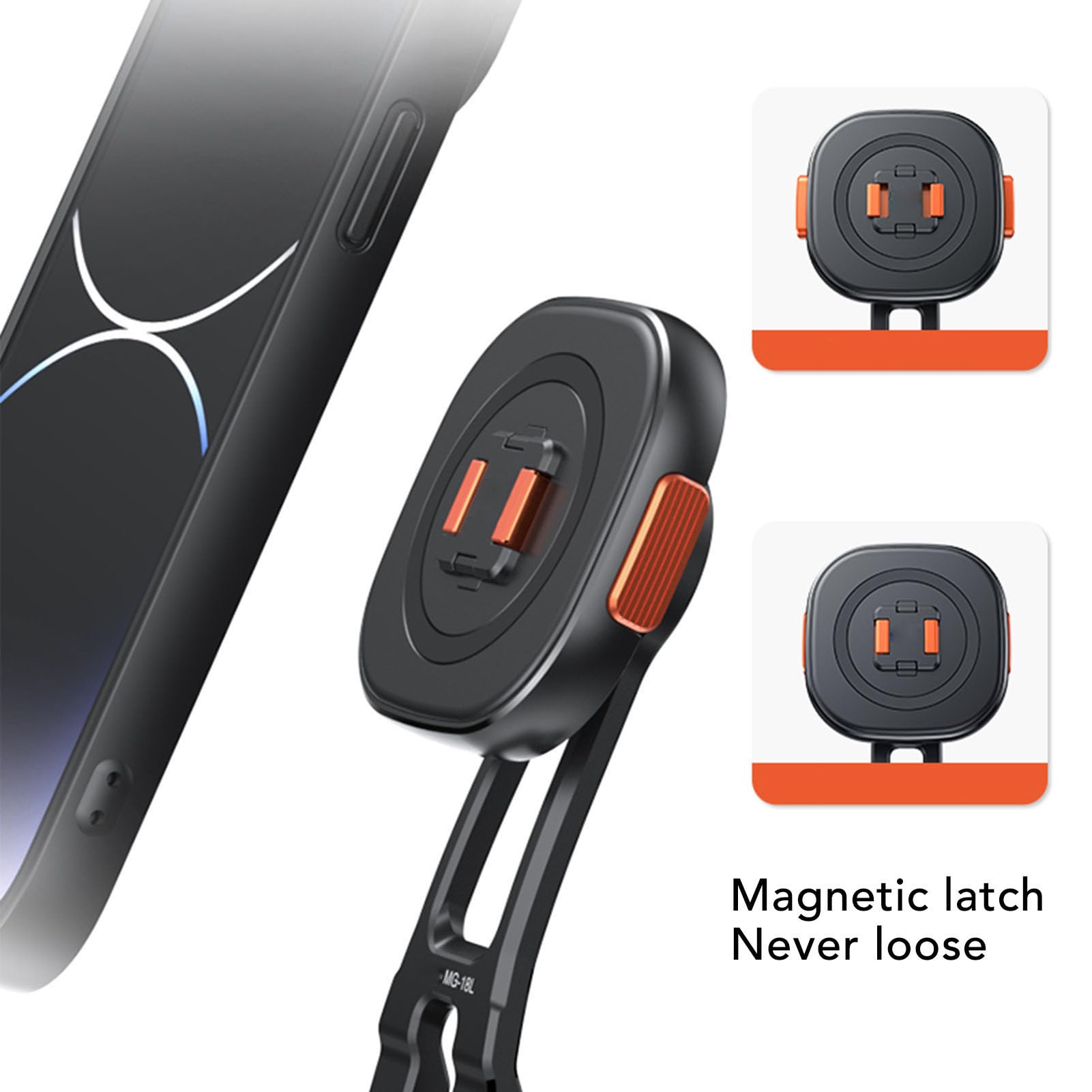 Supporto Magnetico Per Cellulare Da Manubrio Bici In Abs Alluminio
