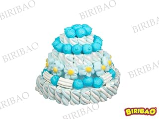 Semifaro tarta de Marshmallow de 580 gramos color azul celeste