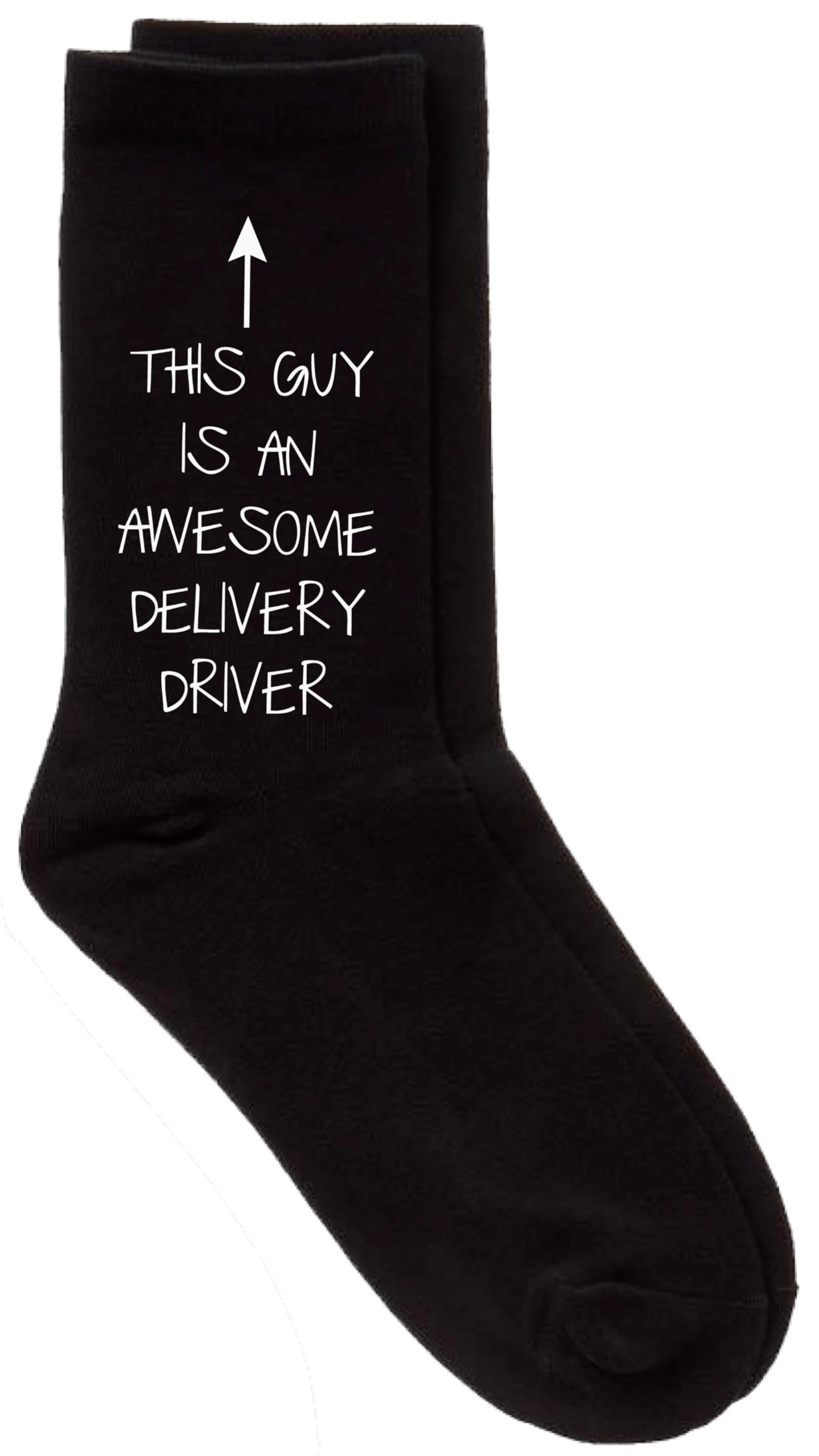 60 Second Makeover Limited This Guy Is An Awesome Delivery Driver Mens Black Socks (One Size)
