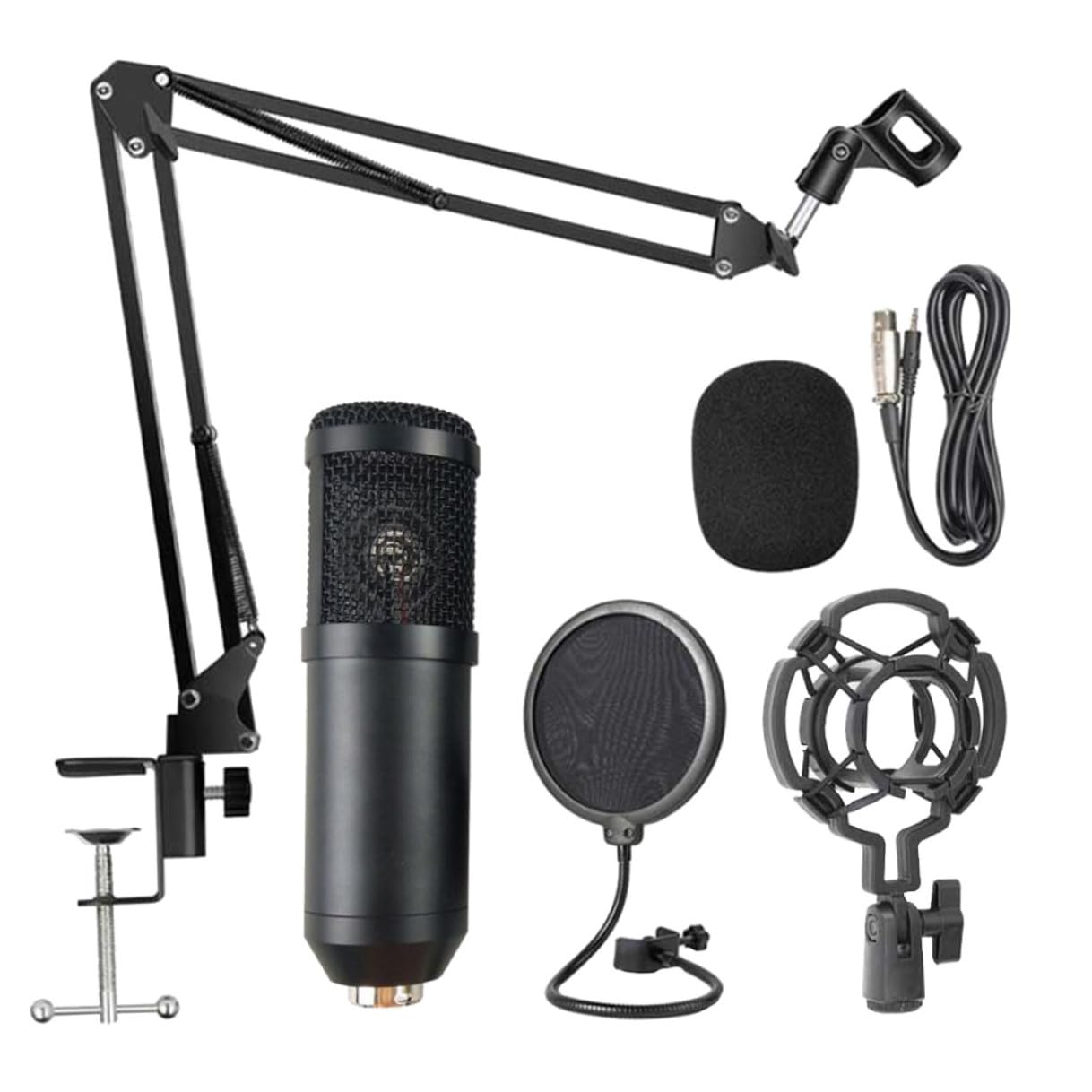 Microfono Condensatore USB Cardioide per Cattura Precisa Design in Lega di Alluminio Colore Casuale per Streaming e Registrazione Vocale per Studi di Registrazione e Gaming