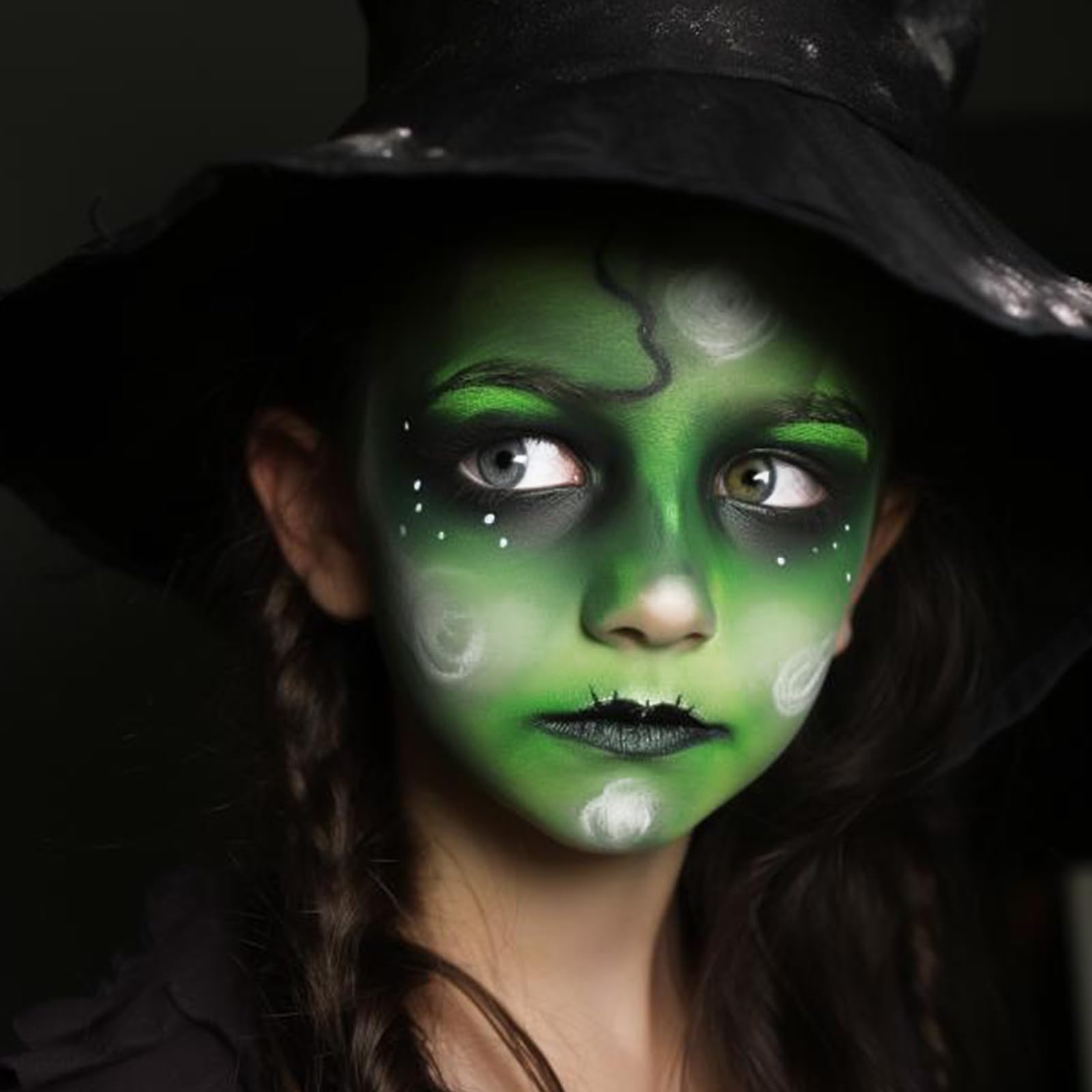 Amazon.com : Green Face Paint with Fake Nose Witch Makeup Kit Halloween  Character Set for Kids Adults, Safe Non-Toxic Cream Face Painting Kit for  Stage, Costume Party, Dress Up Cosplay & Special