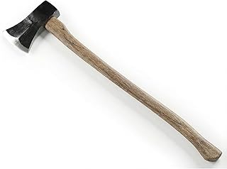 36" Heavy Duty Splitting Axe | Hand-Forged 6.6 lb Head with Heat-Treated Manganese Steel & Curved Hardwood Handle for Large Logs and Professional Firewood Cutting (Brown, 6.6Lbs)