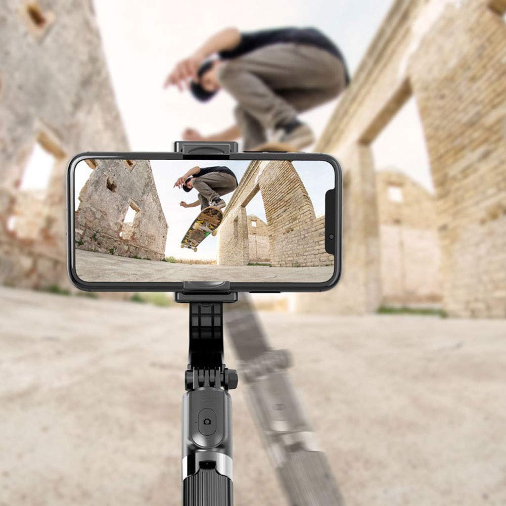 Stabilisateur de Cardan 3 Axes Compatible pour iPhone et Android Smartphone,Design Léger et Portable, Contrôle Intelligent Trépied