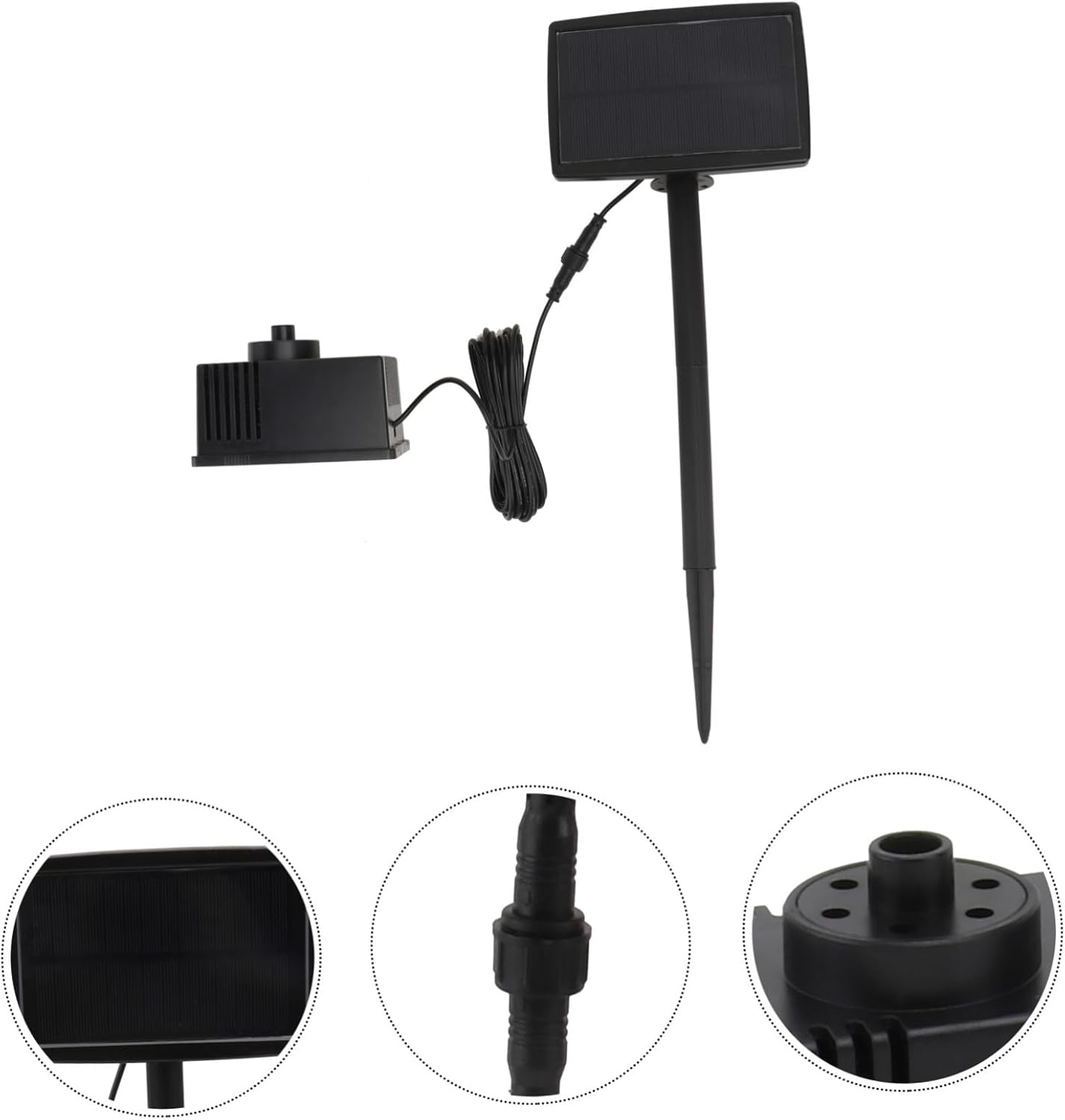 Multi-Purpose Solar Fountain Kit with Dc Water Pump for Garden Ponds and Pools Easy to Install Lightweight Outdoor Solar Water Fountain Pump