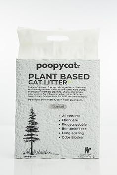 Flushable Plant-Based Tofu Cat Litter - Fast Clumping, Long Lasting, Odor Control, Easy Clean-Up. 5.5lbs.