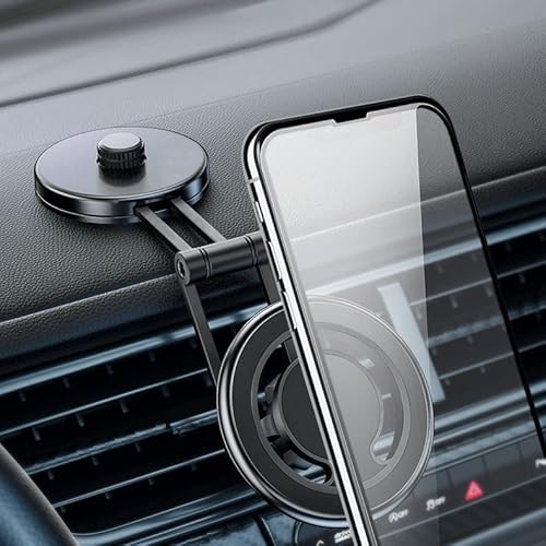Aniolzd For Magsafe Car Phone Mount Magnetic Phone Holder For Car Dashboard Dash Mobile Phone Stand Hands Free Automobile Mounts Cell Phone Holder Fit For Iphone 14 13 12 Pro Max Plus Mini Silver #TOP3