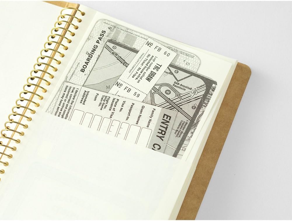 Travelers 15246006 Notebook Spiral Ring A5 Slim Paper Pocket Kangaroo 2-Pack
