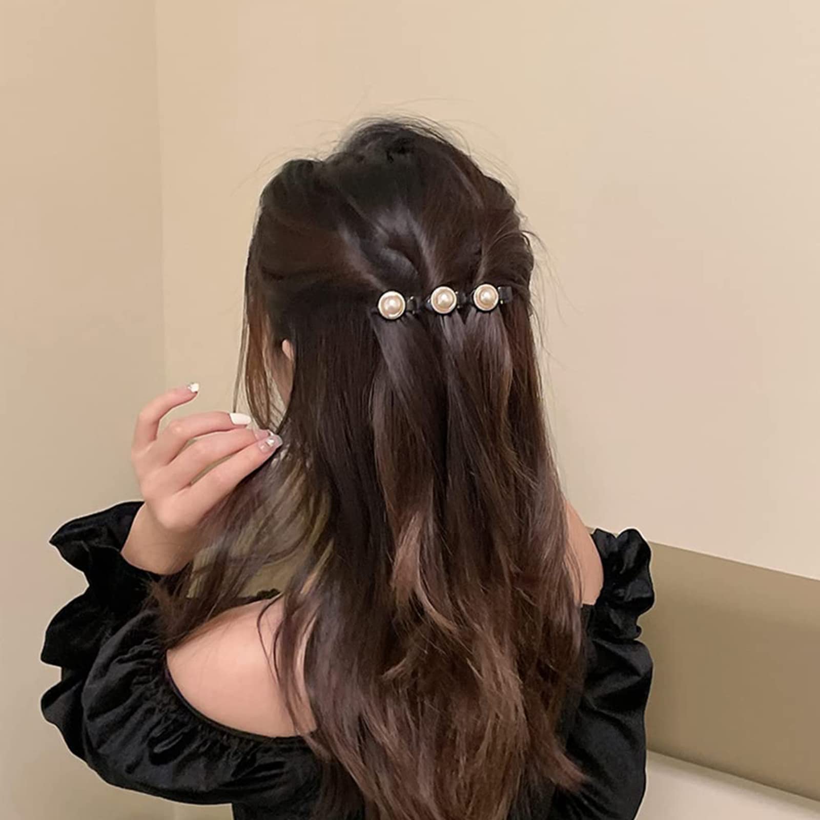 Camic Haarspangen-Set – 8 Stück, Kolibri-Design Mit Kristallen, Satin-Haarbänder, Entenschnabel-Clips Für Frauen & Mädchen