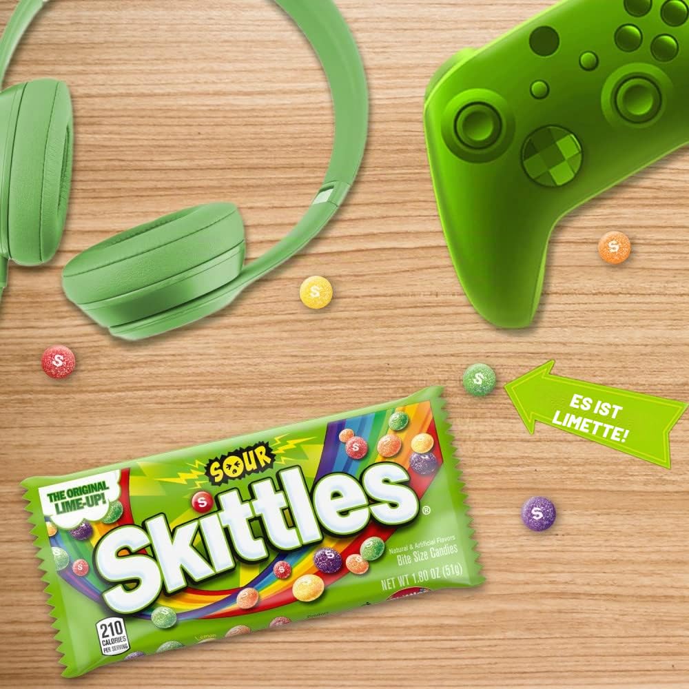 Skittles Mundgerechte Saure Bonbons, 51 Gramm (Packung mit 24)