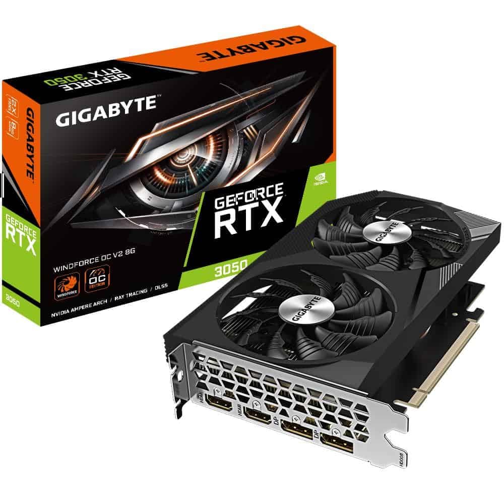 Gigabyte Light Geforce Rtx 3050 Windforce Oc V2 8G Nvidia 8 Gb Gddr6