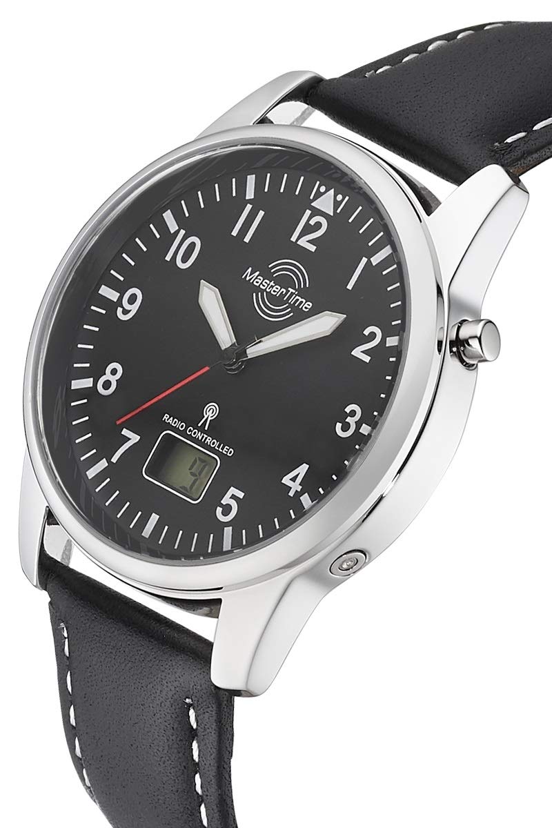 Master Time Funk Quarz Herren Uhr Analog-Digital mit Leder Armband MTGA-10715-61L