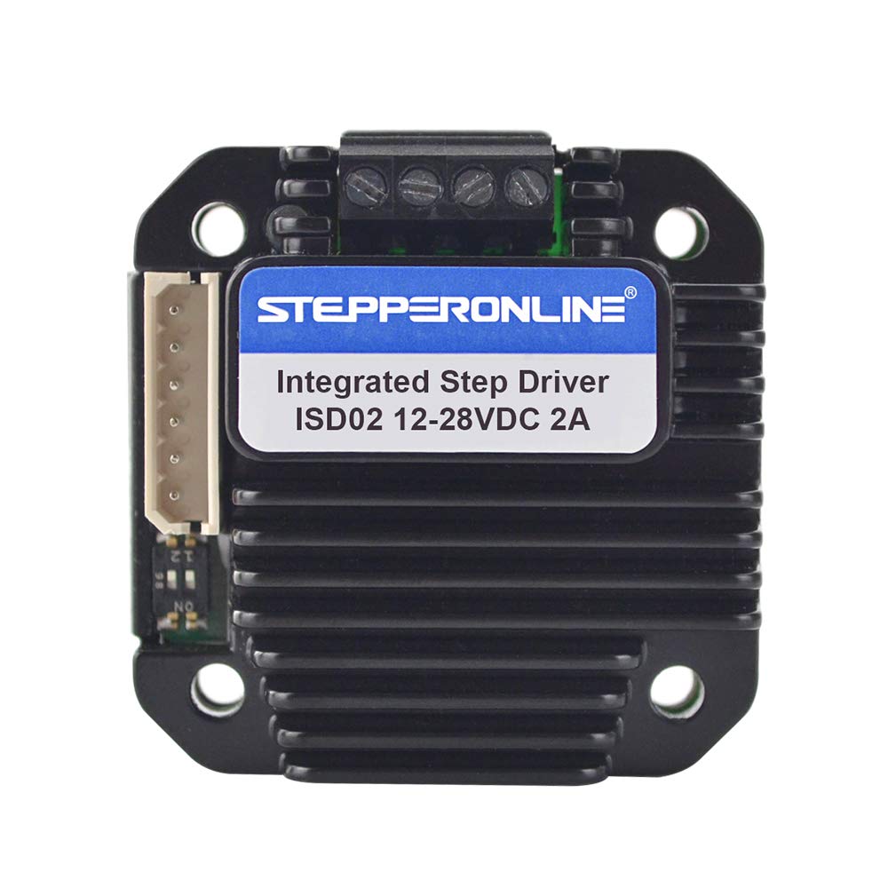 STEPPERONLINE Integrated Stepper Motor Driver 0-2A 10-28VDC for NEMA 8,11,14,17 Stepper Motor