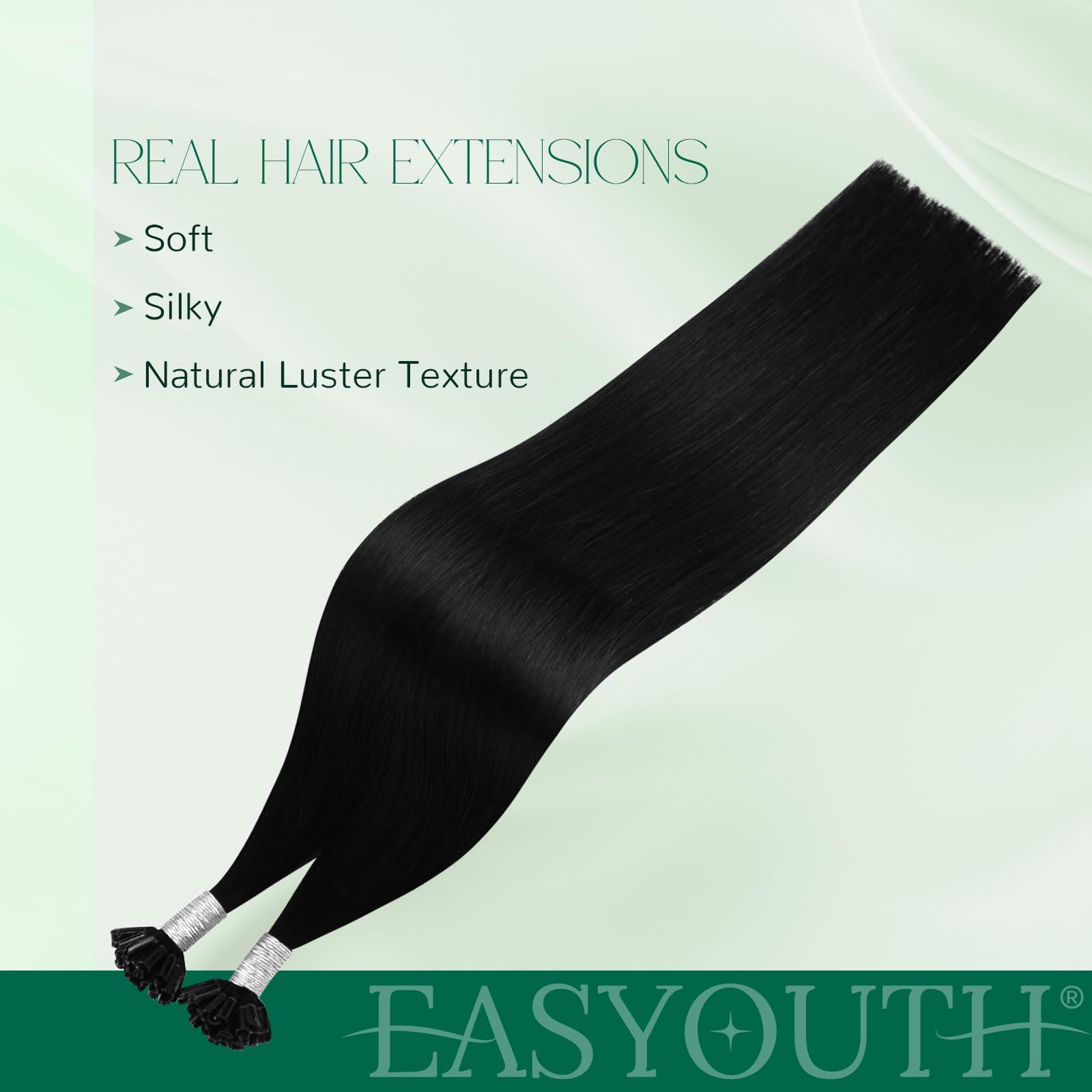 Easyouth Nano Hair Extensions Real Human Hair Blonde Nano Beads Hair Extension Human Hair Platinum Blonde Nanos Loop Hair Extensions Pre Bonded for Natural Look 14 Inch 50g 1g/Strand #1000 — view 105