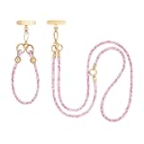 ABJFJE Crystal Phone Lanyard Crossbody & Wrist Strap Phone Strap Crossbody & Wrist Lanyard Anti Theft Phone Strap for Women