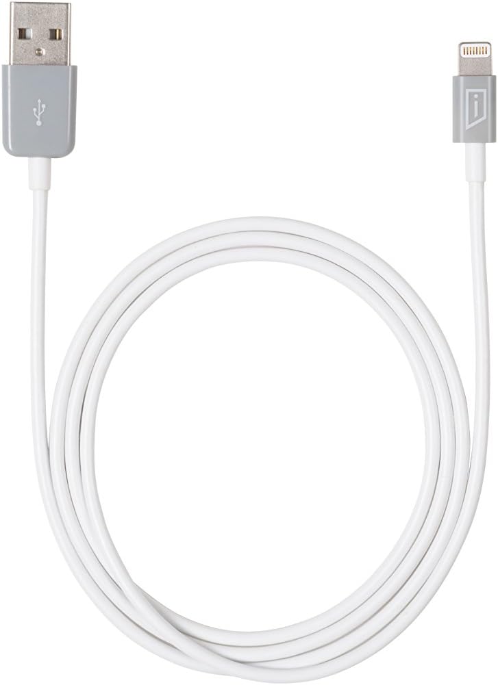 Apple Certified Lightning Sync/Charge Cable, 3.3 Feet, White Grey (ACC96105CAI), White/Gray