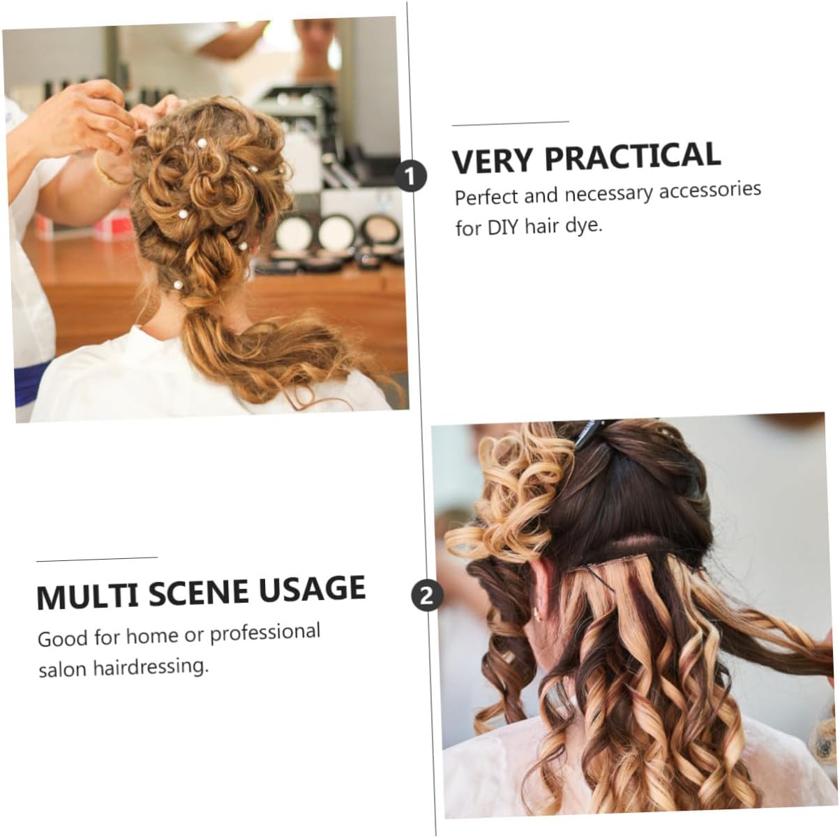 Hair Coloring Bowl and Dye Mixing Shaker Cup with Dual Scale Plastic Hair Dye Tool for DIY Home Salon and Highlighting Random Color Random Color
