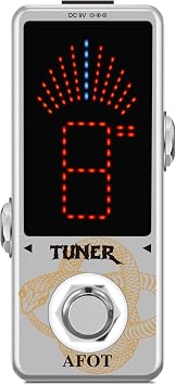 Tuner Pedal,Chromatic Guitar Tuner Pedal Fast and Accuate Tuner for High Precision 1 Cent with Pitch Indicator for Electric Guitar and Bass True Bypass