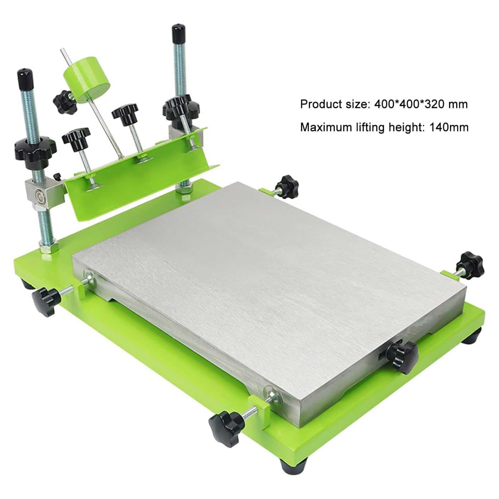 Flachsiebdruckmaschine mit Rakel, Handgefertigter Siebdrucktisch für Glas Kunststoff Holz, 300 x 240 mm Arbeitsplatte